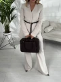 TOREBKA SHOPPER BAG Z KIESZENIA W KOLORZE GORZKIEJ CZEKOLADY